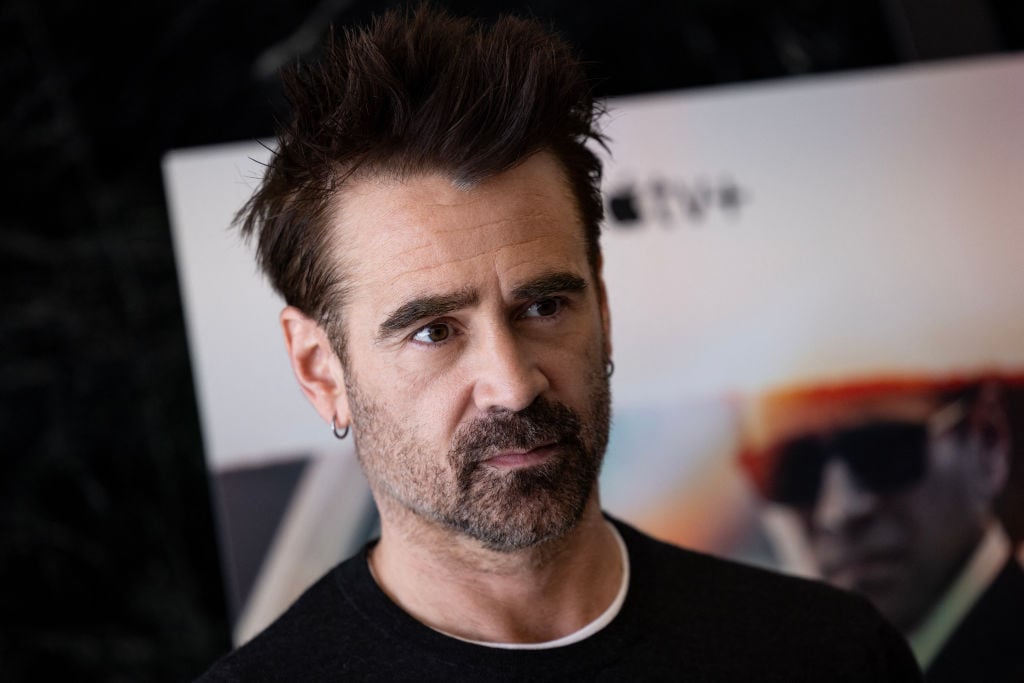 Irish actor Colin Farrell attends a red carpet event for Apple TV+ "Sugar" at Linwood Dunn Theater in Hollywood, California, on April 28, 2024. (Photo by ETIENNE LAURENT / AFP) (Photo by ETIENNE LAURENT/AFP via Getty Images)