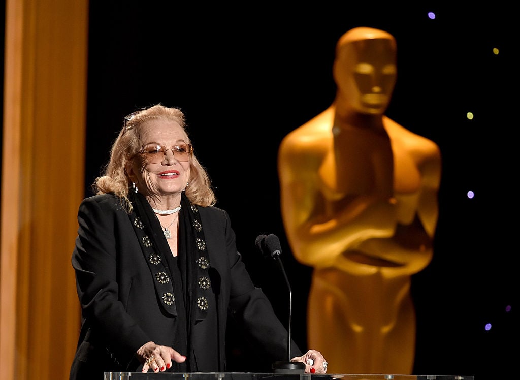 HOLLYWOOD, CA - NOVEMBER 14: Actress Gena Rowlands accepts an award onstage during the Academy of Motion Picture Arts and Sciences' 7th annual Governors Awards at The Ray Dolby Ballroom at Hollywood & Highland Center on November 14, 2015 in Hollywood, California. (Photo by Kevin Winter/Getty Images)