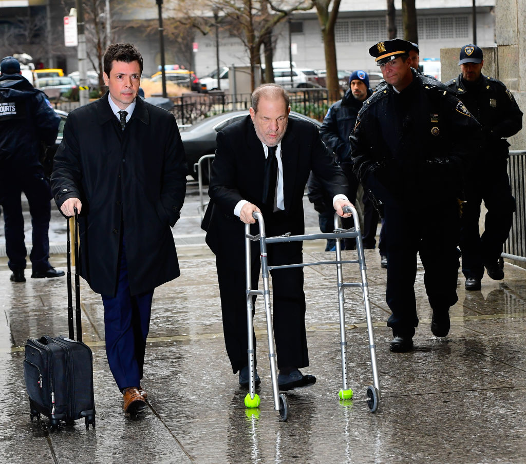 NEW YORK, NY - JANUARY 16: Harvey Weinstein arrived at Manhattan Criminal Court on January 16, 2020 in New York City. (Photo by Raymond Hall/GC Images)