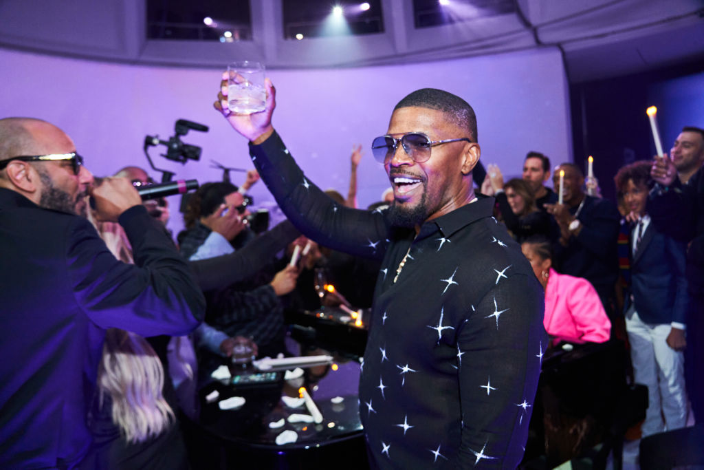 MIAMI BEACH, FLORIDA - OCTOBER 08: Jamie Foxx attends JR Ridinger Celebration Of Life at Faena Forum on October 08, 2022 in Miami Beach, Florida. (Photo by Romain Maurice/Getty Images for Haute Living)