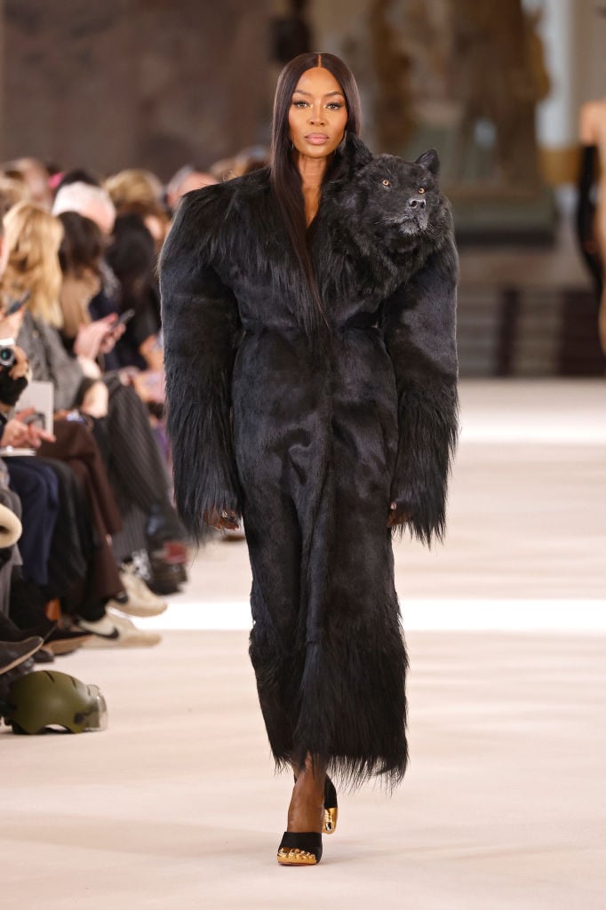 (EDITORIAL USE ONLY - For Non-Editorial use please seek approval from Fashion House) A model Naomi Campbell walks the runway during the Schiaparelli Haute Couture Spring Summer 2023 show as part of Paris Fashion Week on January 23, 2023 in Paris, France. (Photo Estrop by Getty Images)