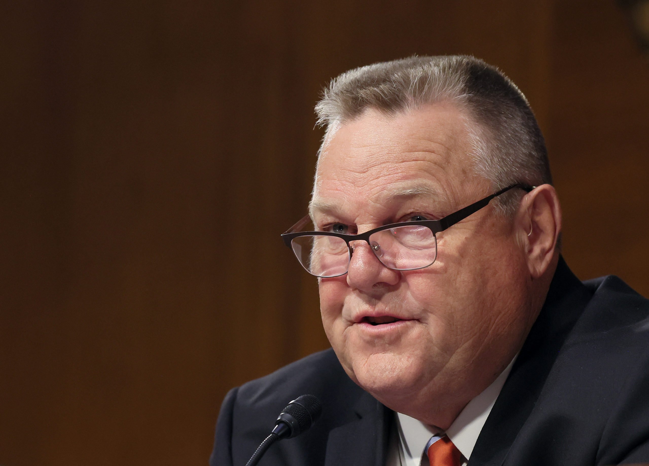 WASHINGTON, DC - JULY 11: Senator Jon Tester (D-MT) questions witnesses during the Senate Appropriations Committee hearing on the Special Diabetes Program on July 11, 2023 in Washington, DC. (Photo by Jemal Countess/Getty Images for JDRF)