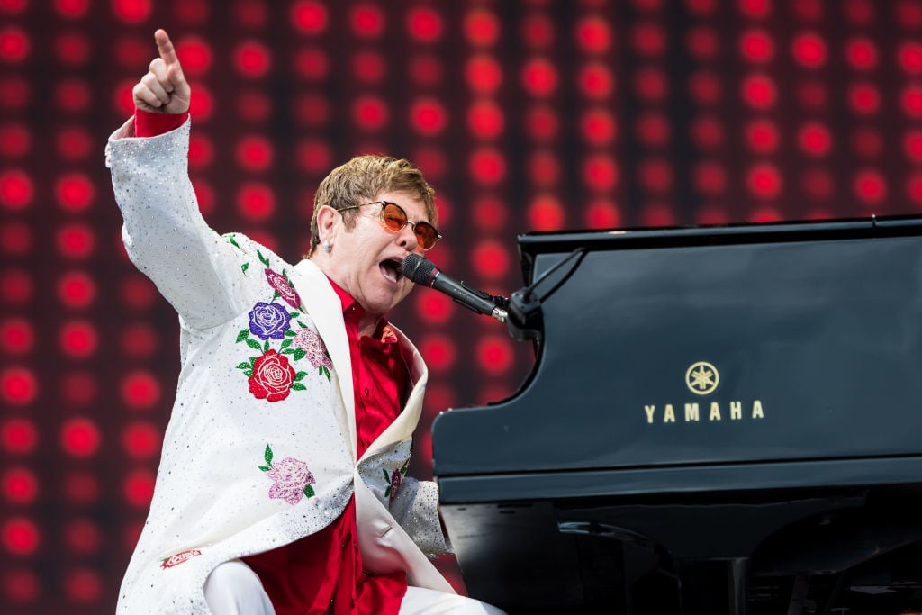 LONDON, ENGLAND - JUNE 03: Elton John performs live at Twickenham Stoop on June 3, 2017 in London, England. (Photo by Ian Gavan/Getty Images for Harlequins)